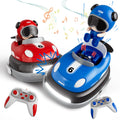 2-Player Battle 3-5 rc Car Toddler Boys Christmas Toy | Cartoon Remote Control Bumper Cars with Light & Sound – Racing Set (Drift + Collision Modes) | 360° Spinning | Rechargeable Kids’ Race Cars